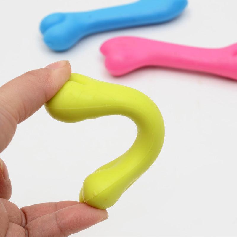 Durable Dog Bone Chew Toy: High-Quality Rubber Molar Toy For Pets